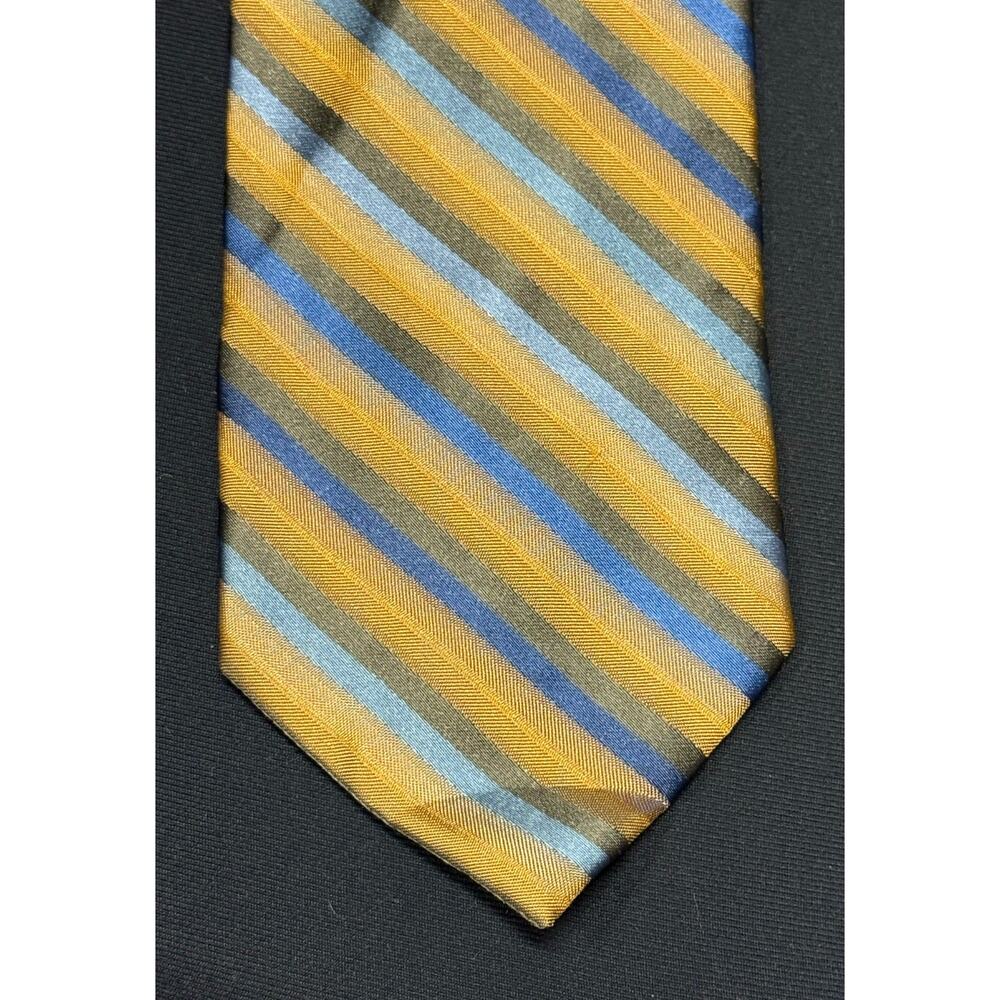Pronto Uomo 100% Silk Tie, Browns‎ Golds & Blues